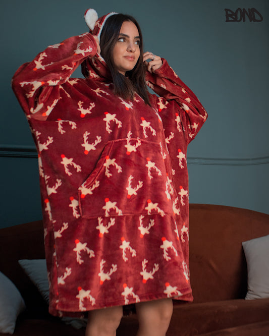 Winter Wearable Blanket - Red