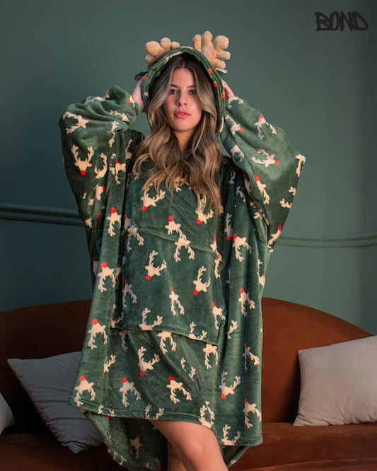 Winter Wearable Blanket - Green